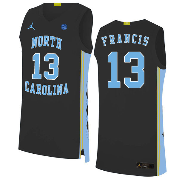 2020 Men #13 Jeremiah Francis North Carolina Tar Heels College Basketball Jerseys Sale-Black